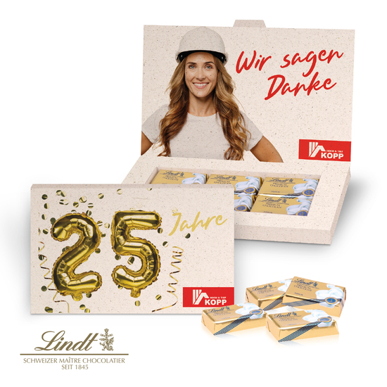 Präsentbox "Business" mit Lindt Schokotäfelchen
