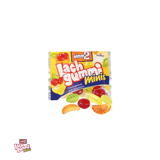 Werbe-Klappkarte mit nimm2 Lachgummi minis
