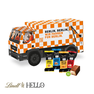 3D Präsent "LKW" mit Lindt HELLO Mini
