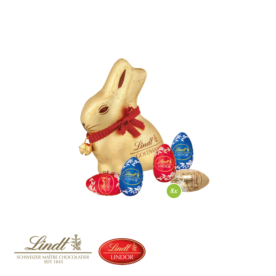 Oster-Werbewürfel mit Schokolade von Lindt