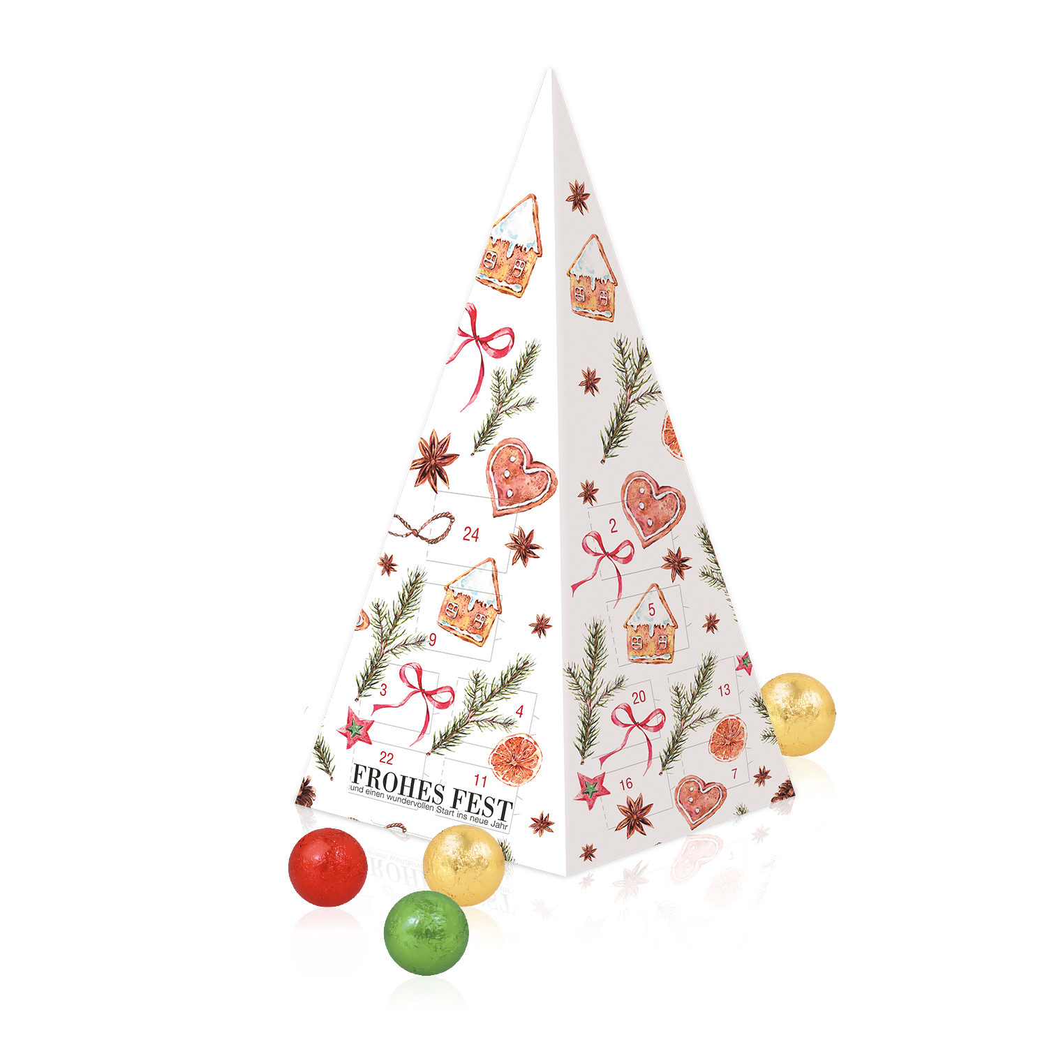 Adventskalender "Weihnachtspyramide" mit Fairtrade® Schokolade