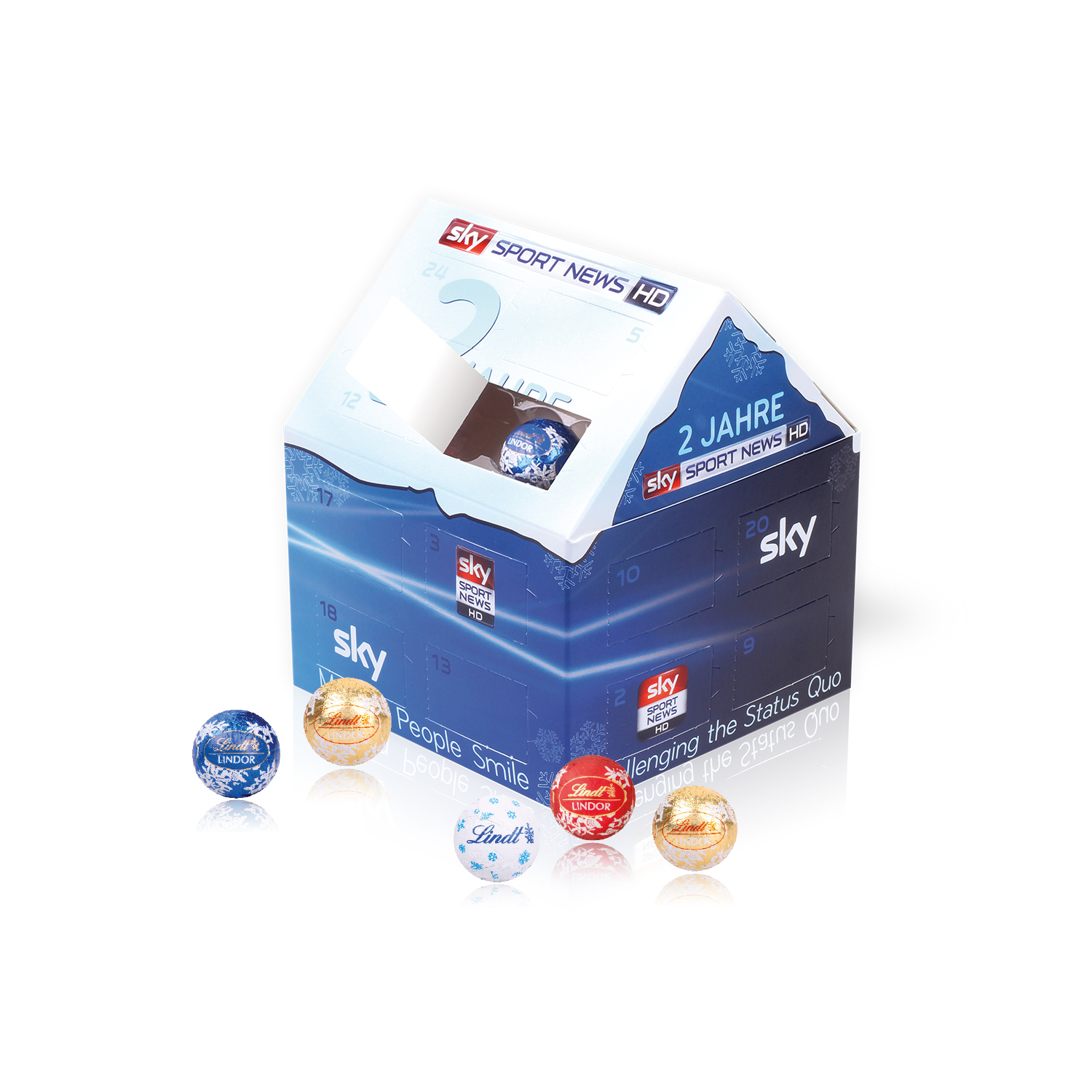 Adventskalender "Weihnachtshaus" Classic mit Lindt Schokolade