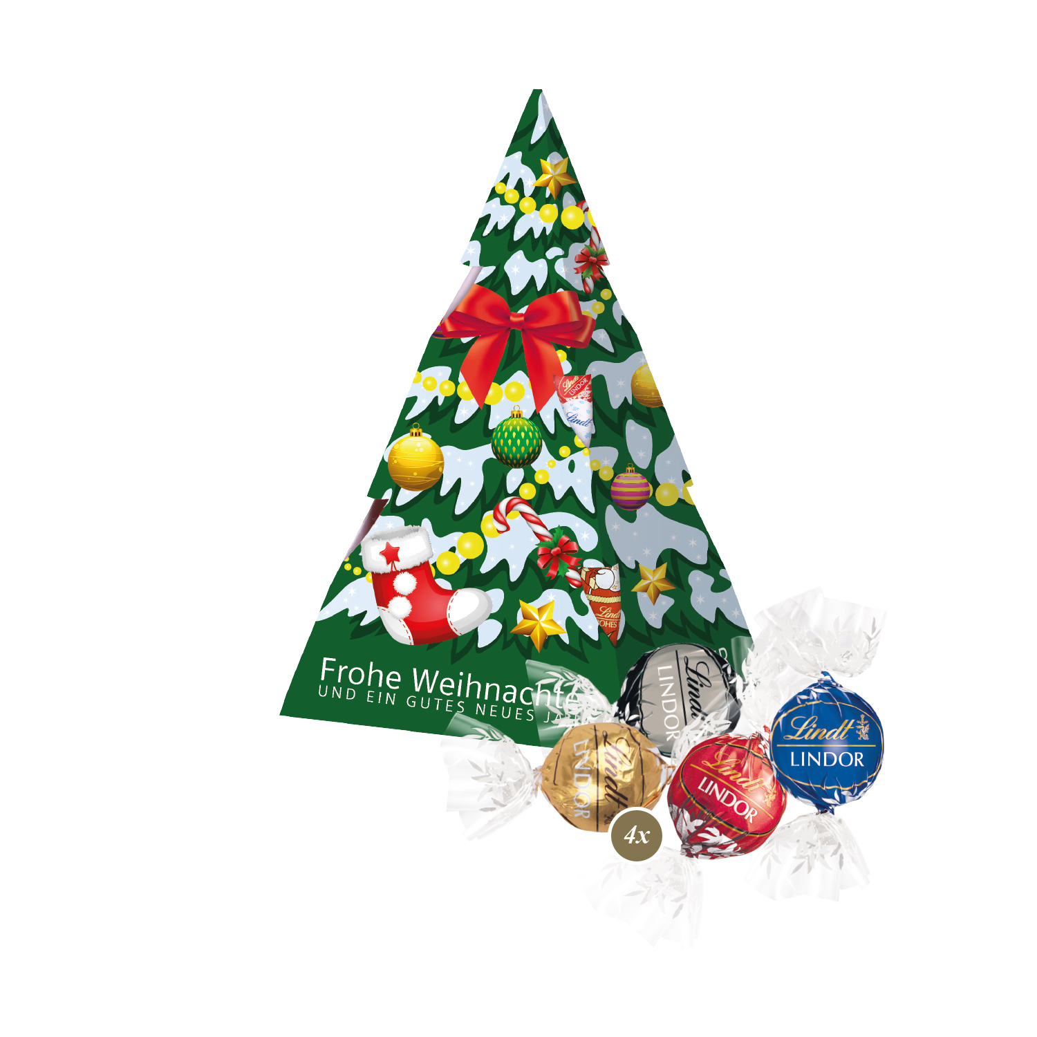 Präsent "Weihnachtsbaum" mit Lindor Pralinés
