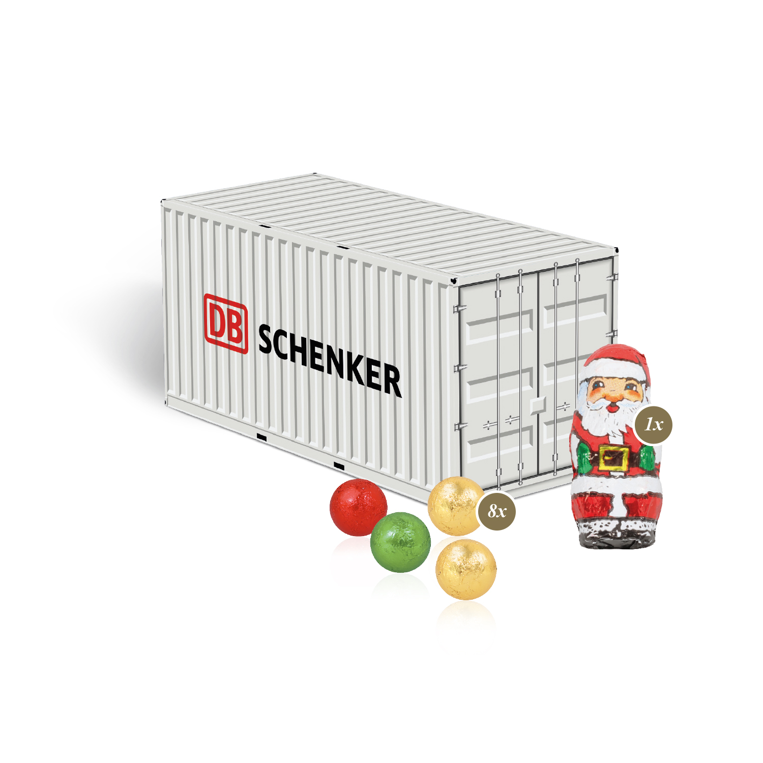 3D Präsent "Container" mit Fairtrade® Schokolade