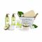 200 ml Duschgel, 200 ml Schaumbad, 100 ml Bodylotion, 140 g Badesalz, Sisal-Schwamm, Seiftuch (25 x 25 cm) in einem Metalleimer