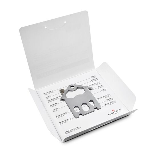 Das Key Tool kommt in einem „Werkzeug”-Mäppchen inkl. Funktionsbeschreibung. „An die Werkzeuge, fertig, los“!