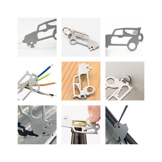 Das Key Tool kommt in einem „Merry Christmas”-Mäppchen inkl. Funktionsbeschreibung. „An die Werkzeuge, fertig, los“!