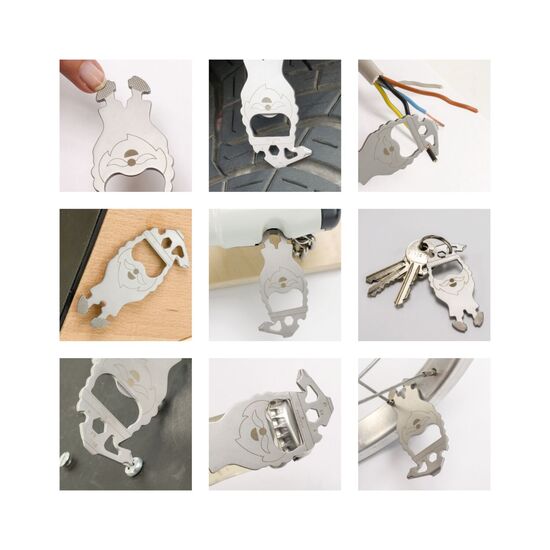 Das Key Tool kommt in einem „Merry Christmas”-Mäppchen inkl. Funktionsbeschreibung. „An die Werkzeuge, fertig, los“!