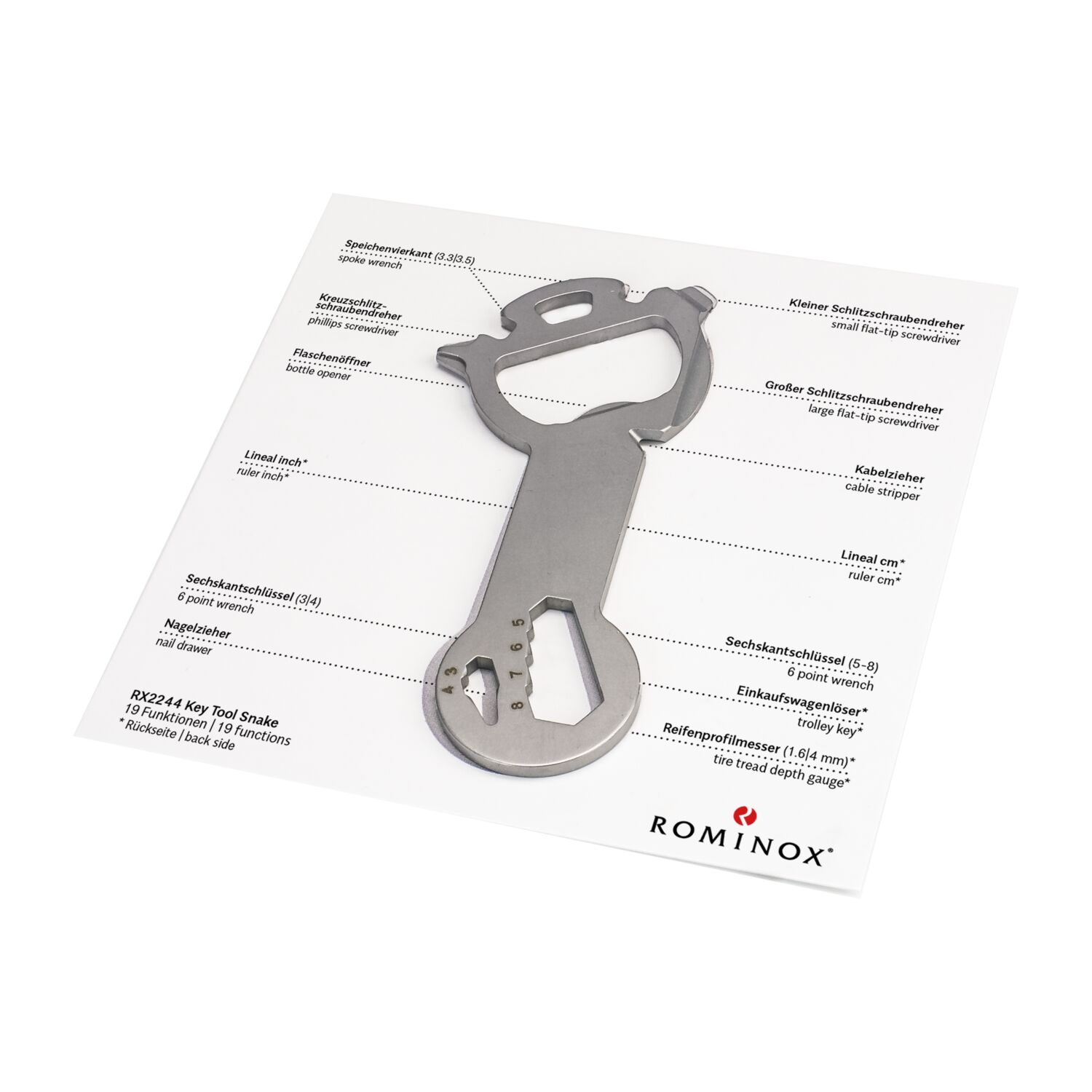 Das Key Tool kommt in einem „Danke”-Mäppchen inkl. Funktionsbeschreibung. „An die Werkzeuge, fertig, los“!