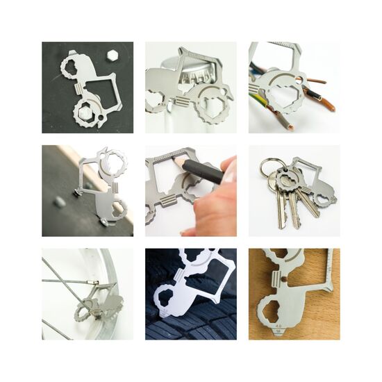 Das Key Tool kommt in einem „Danke”-Mäppchen inkl. Funktionsbeschreibung. „An die Werkzeuge, fertig, los“!