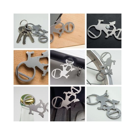 Key Tool in einem „Super Dad”-Mäppchen inkl. Funktionsbeschreibung. „An die Werkzeuge, fertig, los“!