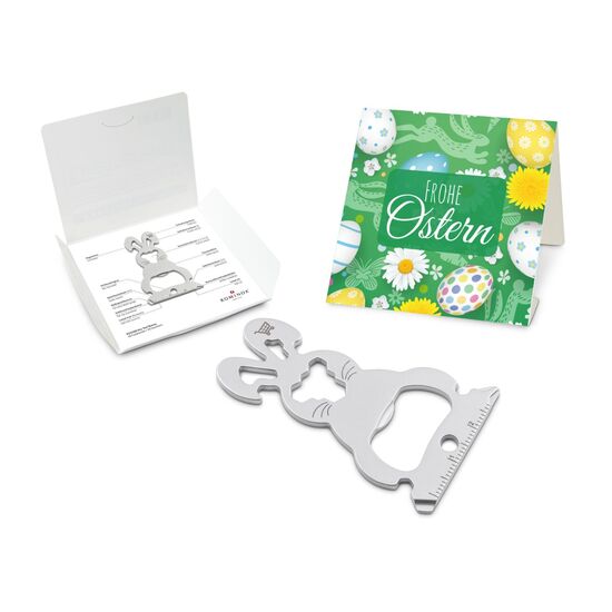 Key Tool in einem „Frohe Ostern”-Mäppchen inkl. Funktionsbeschreibung. „An die Werkzeuge, fertig, los“!