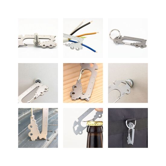 Key Tool in einem „Frohe Weihnachten”-Mäppchen inkl. Funktionsbeschreibung. „An die Werkzeuge, fertig, los“!