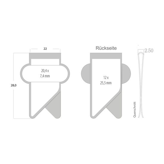 Mehrweg-Büroklammer X Clip, 5 Varianten, für eine geordnete Ablage Ihrer Dokumente, bis zu 12 Seiten Klemmkraft