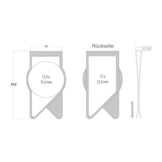 Mehrweg-Büroklammer X Clip, 5 Varianten, für eine geordnete Ablage Ihrer Dokumente, bis zu 12 Seiten Klemmkraft