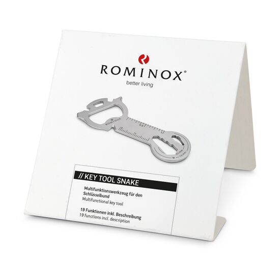 Multifunktionaler Schlüsselanhänger mit 19 Funktionen: Edelstahl Multitool inkl. Funktionsbeschreibung