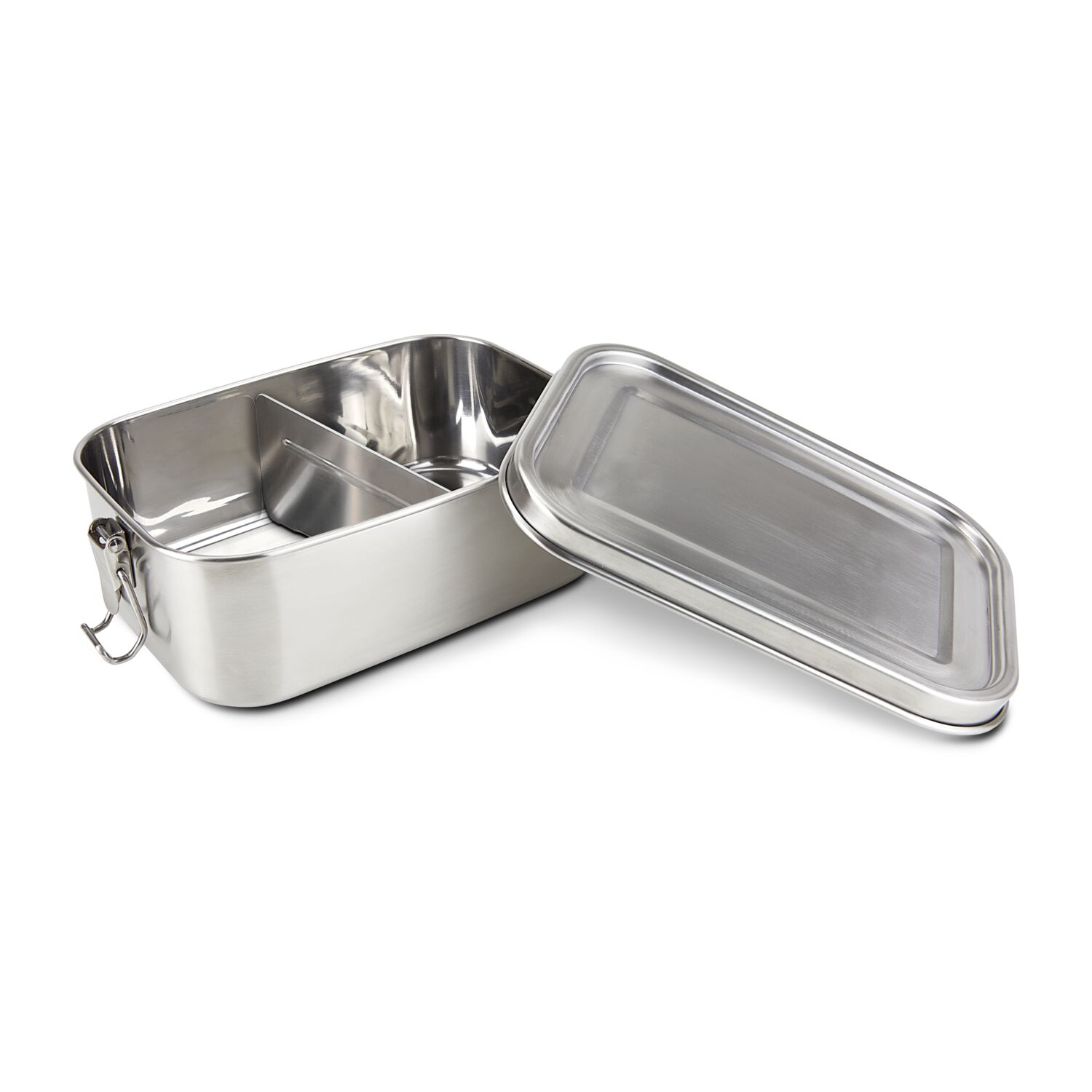 Edelstahl -Lunchbox, spülmaschinenbeständig, herausnehmbarer Dichtungsring und Trennelement