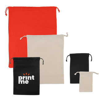 Baumwollbeutel mit Kordelzug  DKE076 21 x 30 cm  rot