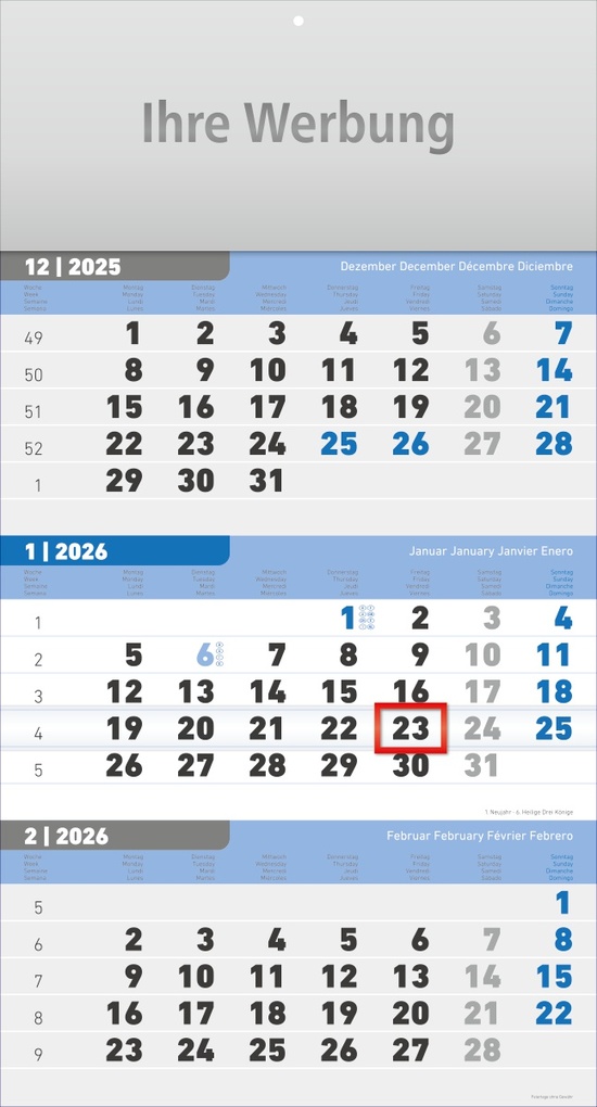 Dreimonatsplaner Trend-Basic