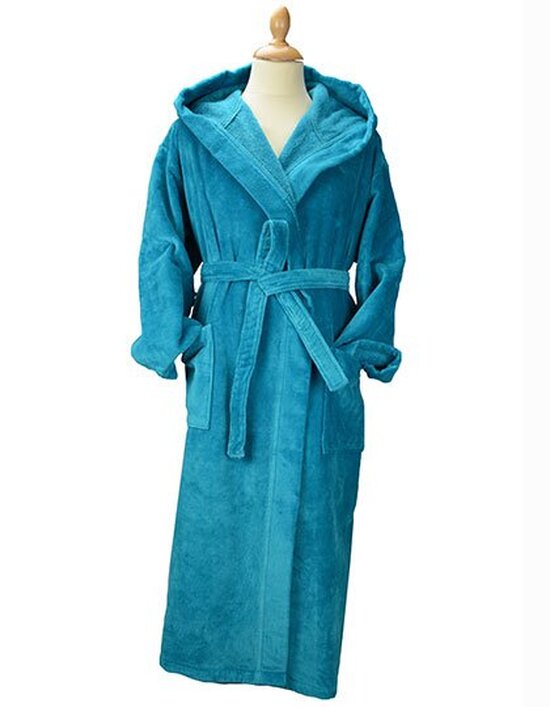AR029 DeLuxe Velour Bathrobe With Hood