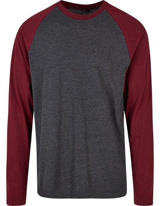 BYBB023 Men´s Contrast Raglan Longsleeve T-Shirt
