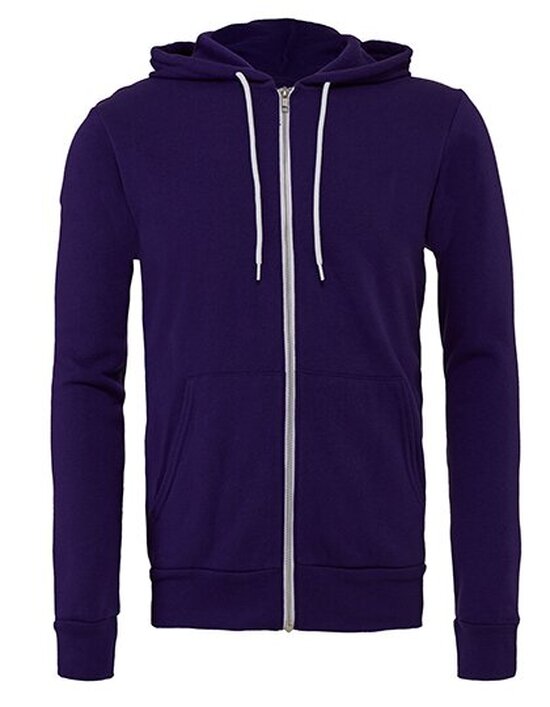 Unisex Zip-Up Poly-Cotton Fleece Hoodie