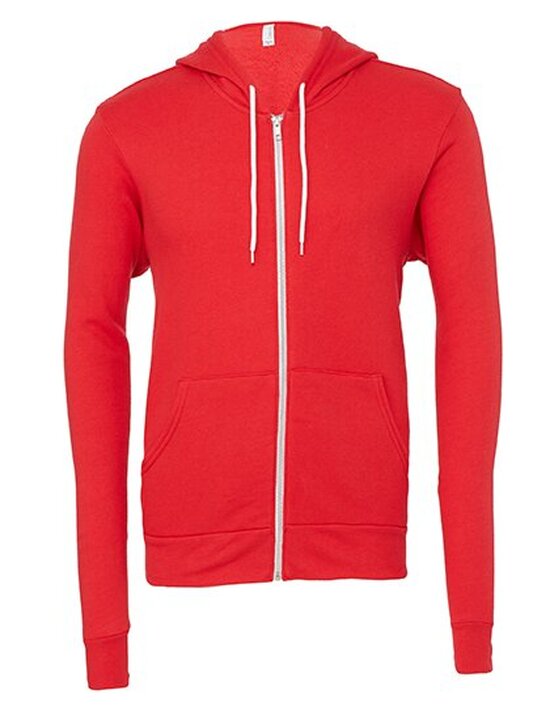 Unisex Zip-Up Poly-Cotton Fleece Hoodie