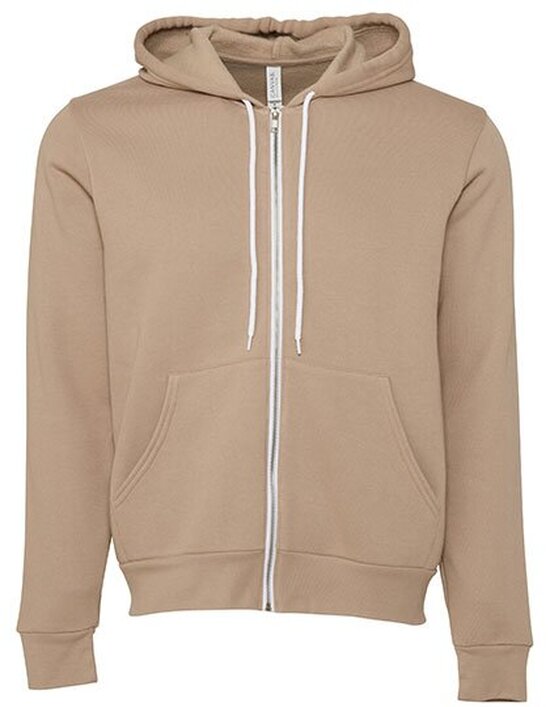 Unisex Zip-Up Poly-Cotton Fleece Hoodie