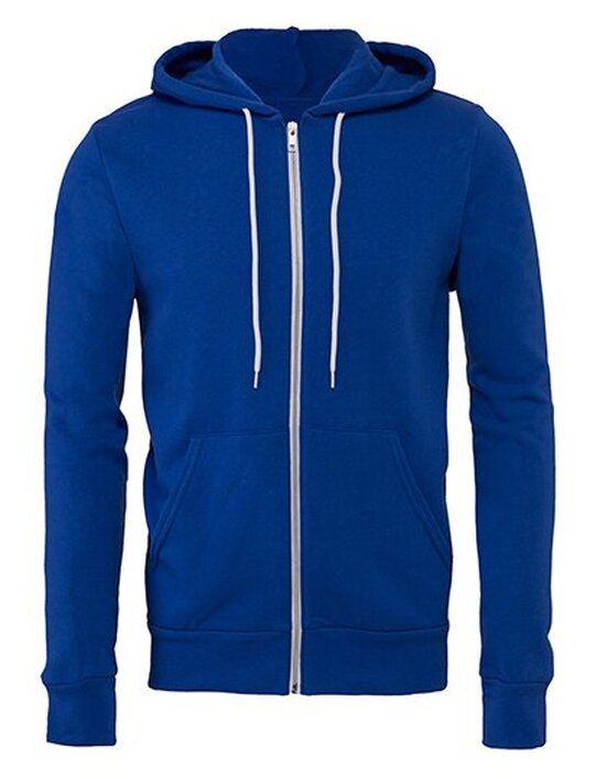 Unisex Zip-Up Poly-Cotton Fleece Hoodie