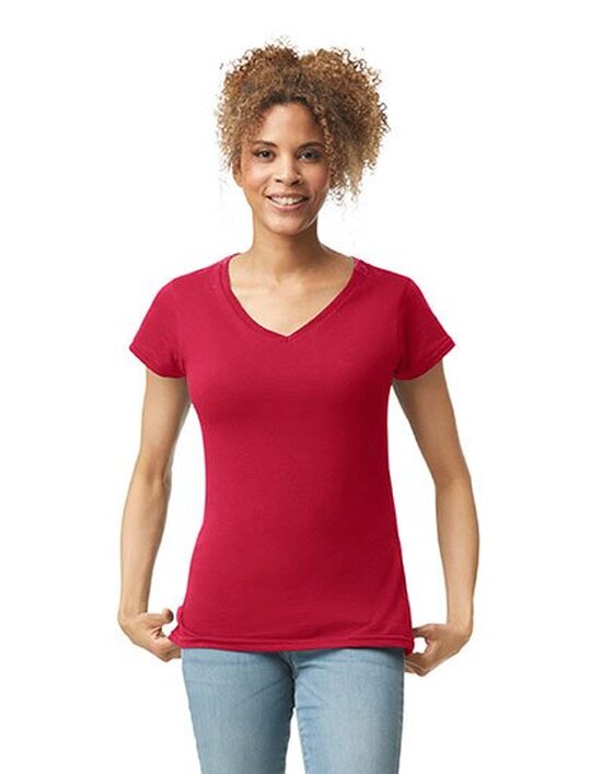 Softstyle® Ladies` V-Neck T-Shirt