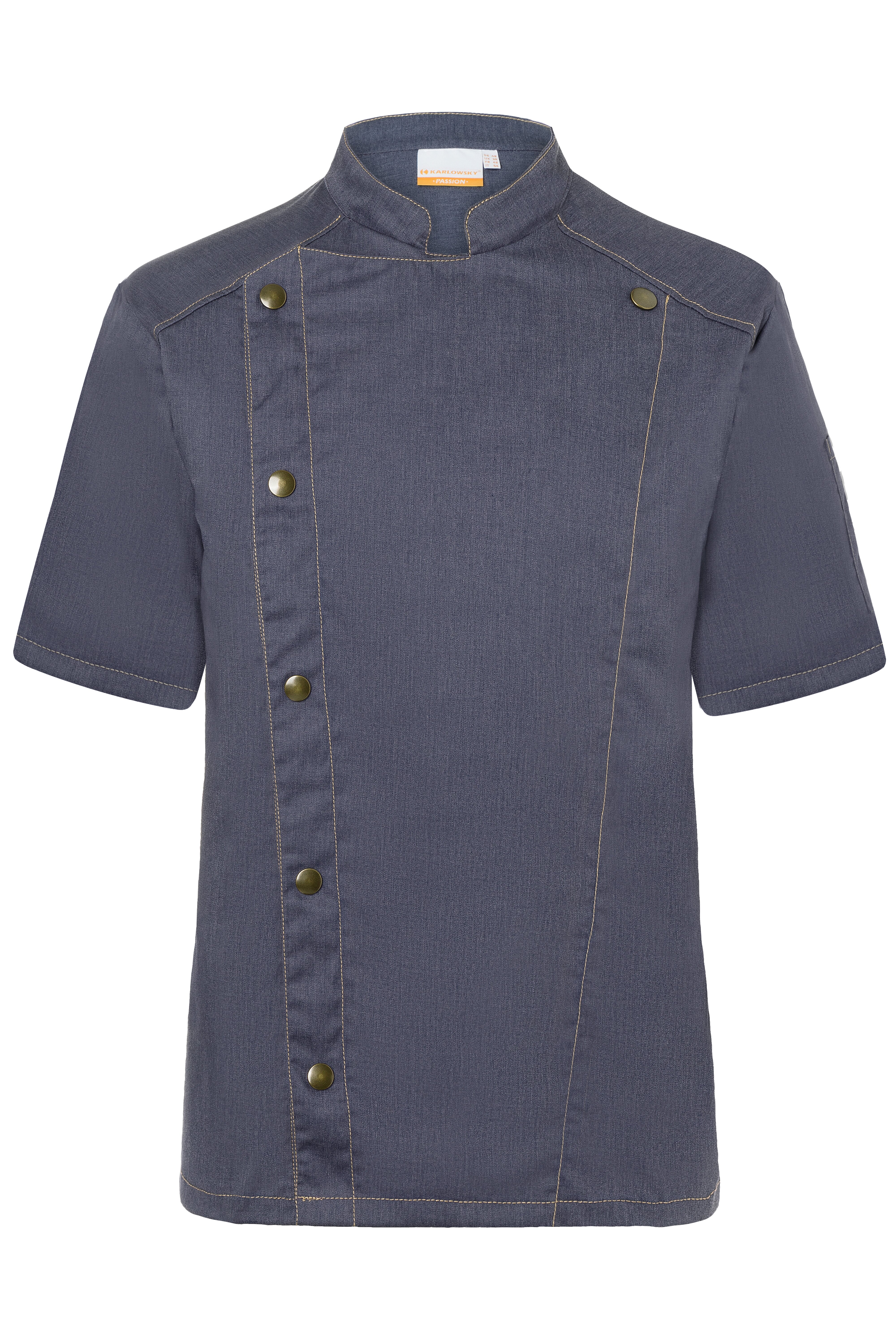 Kurzarm Kochjacke Jeans-Style