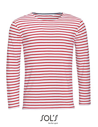 Men`s Long Sleeve Striped T-Shirt Marine