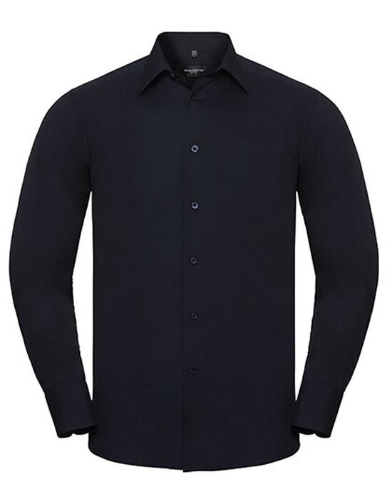 Men`s Long Sleeve Tailored Polycotton Poplin Shirt