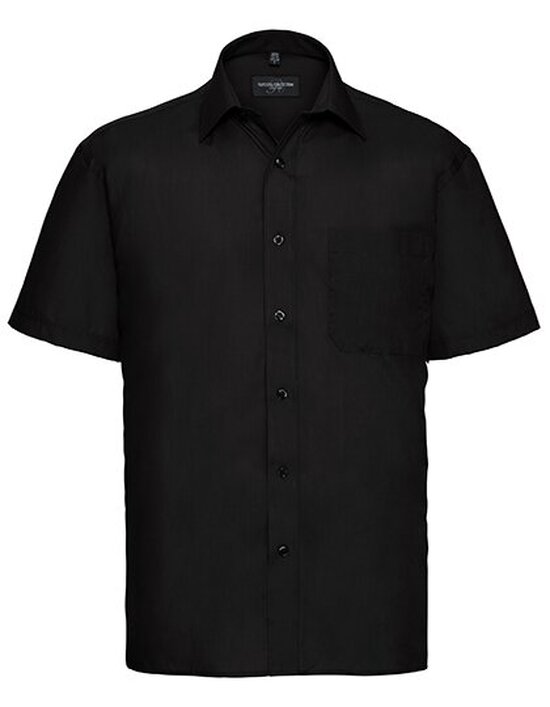 Men`s Short Sleeve Classic Polycotton Poplin Shirt