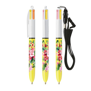 BIC® 4 Colours Sun mit Lanyard-Kugelschreiber