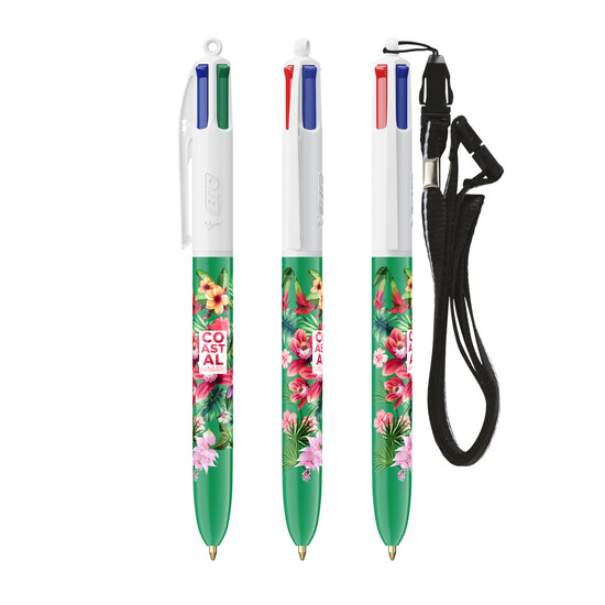 BIC® 4 Colours Kugelschreiber + Umhängeband